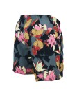 Short Estampado Tactel Elastano Extra Grande Plus Size flor Preto Cinza